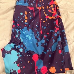 Colorful Splatter Print Skirt